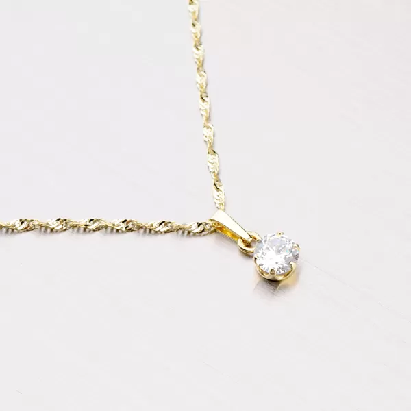 Zlatý přívěsek se zirkonem 352P-130087