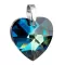 Stříbrný přívěsek s krystaly Swarovski modré srdce 34002.5