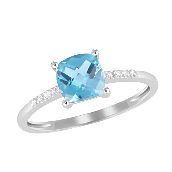 Dámský prsten s topazem a diamanty GKW48525
