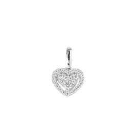 Dámský přívěsek bílé zlato 585/000 přírodní diamant 0.164 ct ve tvaru srdce GKW54693
