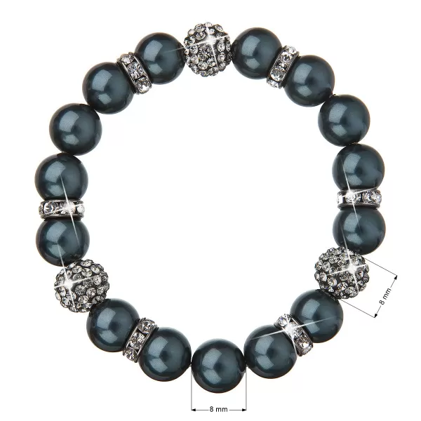 Perlový náramek zelený 33058.3