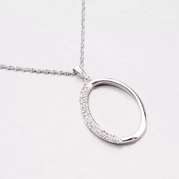 Stříbrný přívěsek s krystaly KR(X12)TP0084-RD-KCZ