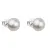 Stříbrné náušnice pecka s perlou Swarovski bílé kulaté 31142.1