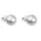 Stříbrné náušnice pecka s perlou Swarovski bílé kulaté 31142.1