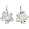 Stříbrné náušnice visací s krystaly Swarovski AB efekt kytička 31130.2