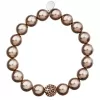 Perlový náramek hnědý s krystaly Swarovski 33074.3