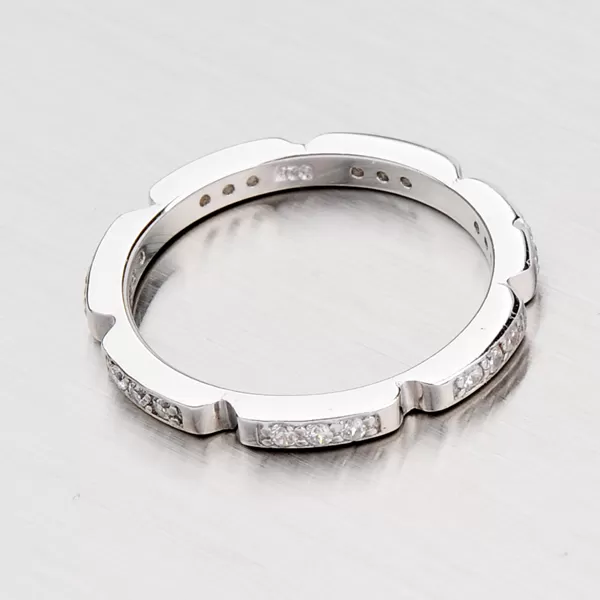 Originální stříbrný prsten se zirkony RXB15140019