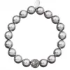 Perlový náramek šedý s krystaly Swarovski 33074.3