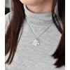 Stříbrný přívěsek s krystalem Swarovski bílá květina 34072.1
