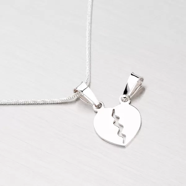 Stříbrné srdce pro zamilovaný pár YNG3024