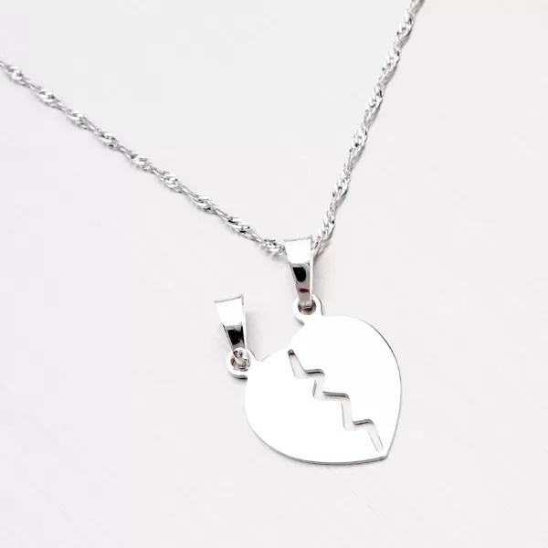 Stříbrné srdce pro zamilovaný pár YNG3024