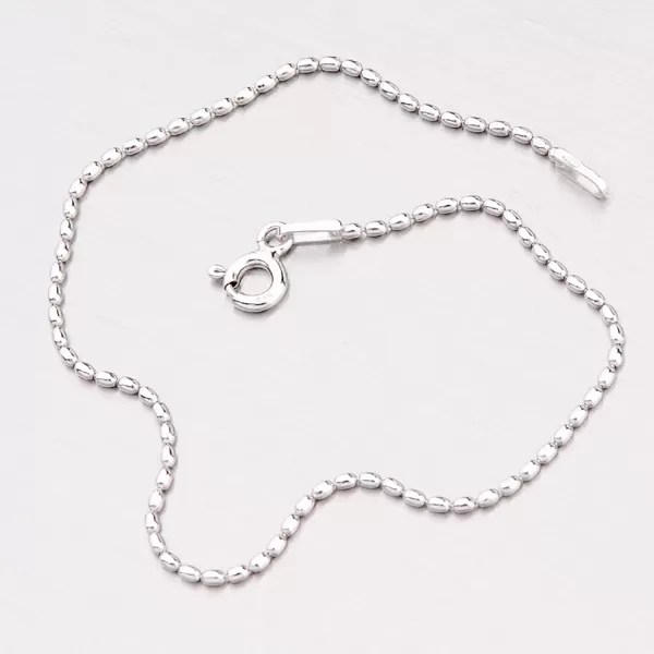 Stříbrný řetízek z drobných oválků CPL-OVL-120R-Rh