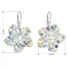 Stříbrné náušnice visací s krystaly Swarovski AB efekt kytička 31130.2