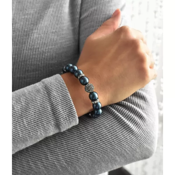 Perlový náramek zelený 33058.3