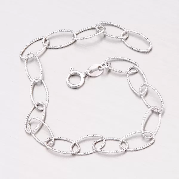 Stříbrný řetízek s gravírováním ODT013-080R-Rh