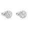 Stříbrné náušnice pecka s krystaly Swarovski bílé kulaté 31136.1