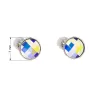 Stříbrné náušnice pecka s krystaly Swarovski AB efekt kulaté 31137.2