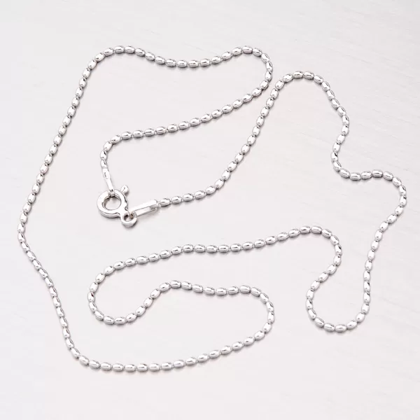 Stříbrný řetízek z drobných oválků CPL-OVL-120R-Rh