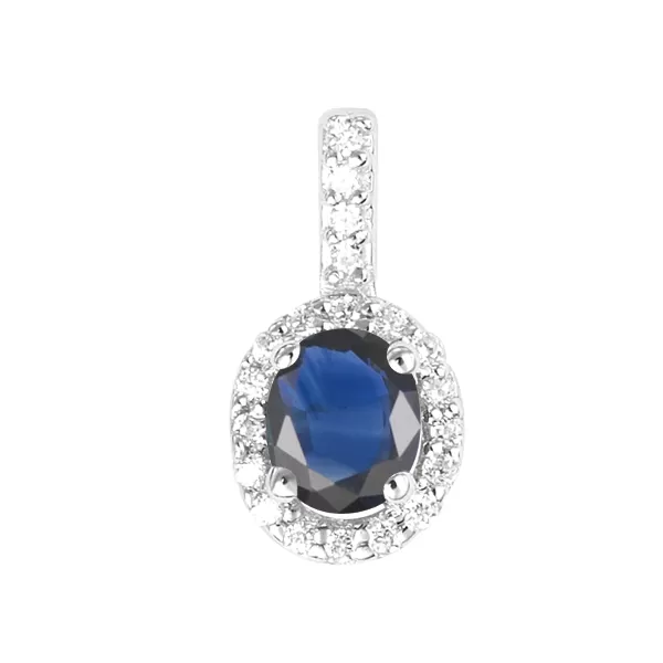 Přívěsek se safírem a diamanty GKW52433-B-SAF