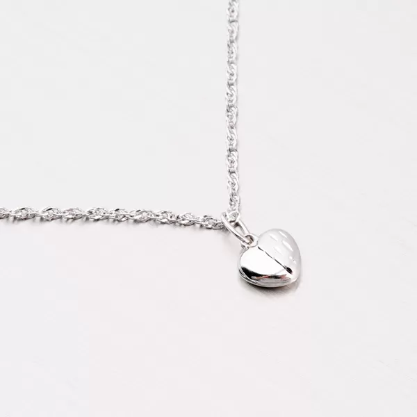 Dámský přívěsek bílé zlato 585 srdíčko 117P-131111