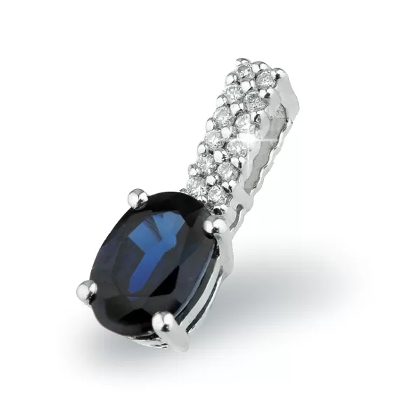 Přívěsek se safírem a diamanty GKW52593