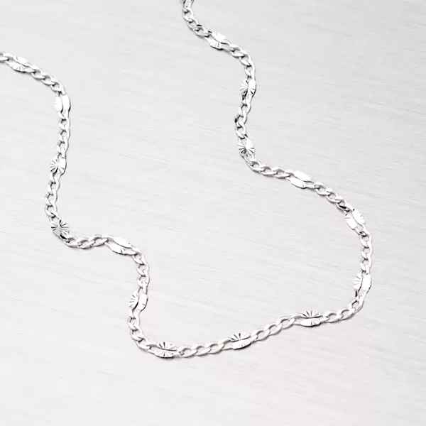 Jemný řetízek z bílého zlata 45-1261
