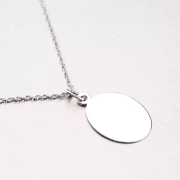 Přívěsek stříbro 925 oválná destička ze stříbra MPN5890A