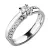 Dámský prsten bílé zlato 585/1000 přírodní diamant 0.41 ct G/SI 10760D