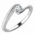 Zásnubní prsten bílé zlato 585/1000 přírodní diamant 0.20 ct G/SI ZP-10743D