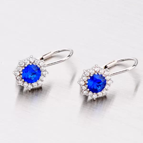 Náušnice se zirkony z bílého zlata 358-0199-02