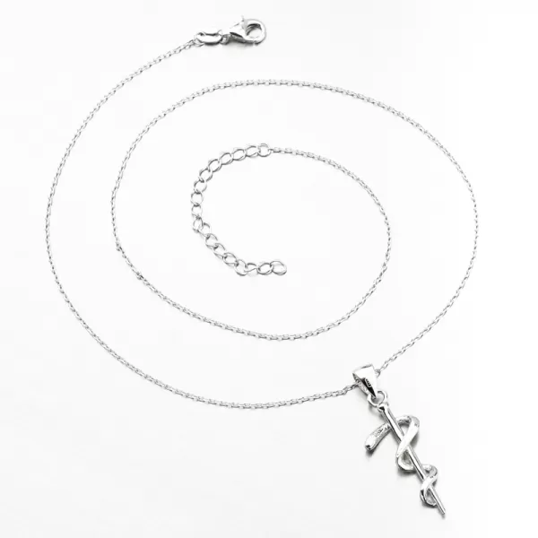 Stříbrný náhrdelník s hadem SST-151152