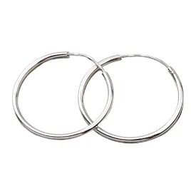 Dámské náušnice bílé zlato 585 kruhy 23 mm 238-3006