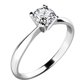 Zásnubní prsten bílé zlato 585/1000 přírodní diamant 0.26 ct G/SI ZP-10770D