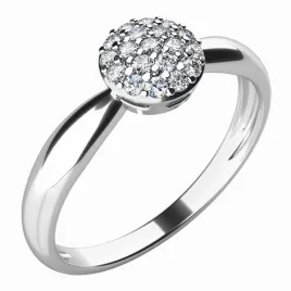Zásnubní prsten bílé zlato 585/1000 přírodní diamant 0.152 ct G/SI ZP-10767D