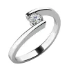 Zásnubní prsten bílé zlato 585/1000 přírodní diamant 0.130 ct G/SI ZP-10762D