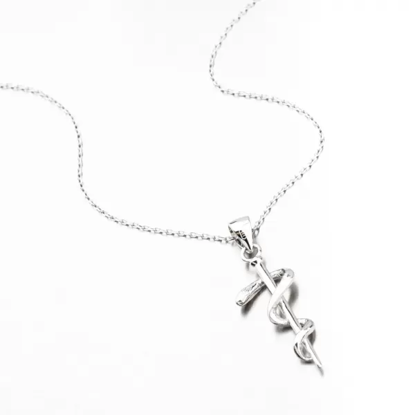 Stříbrný náhrdelník s hadem SST-151152