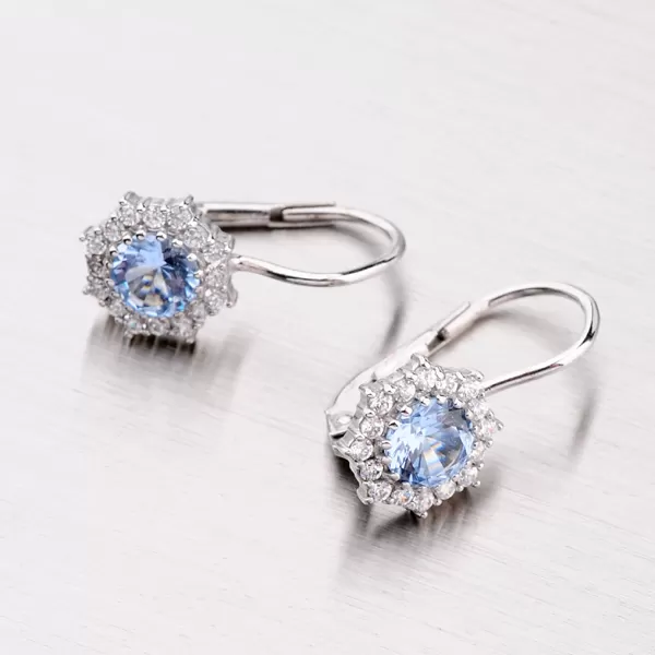 Dámské náušnice bílé zlato 585 zirkon 358-0199-03