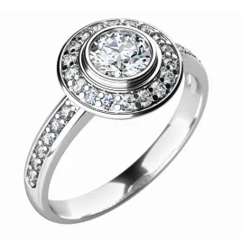 Dámský prsten bílé zlato 585/1000 přírodní diamant 0.30 ct G/SI 10765D