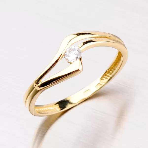 Elegantní zlatý prsten 451P-115047