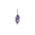 Dámský přívěsek bílé zlato 585/1000 přírodní diamant 1.10 ct a ametyst GKW54023AME
