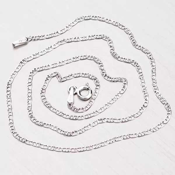 Gravírovaný stříbrný řetízek CHRS-10-040-PAVE2L