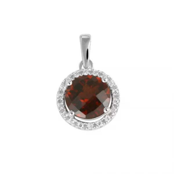 Prsten s diamanty a s granátem GKW47231GRA