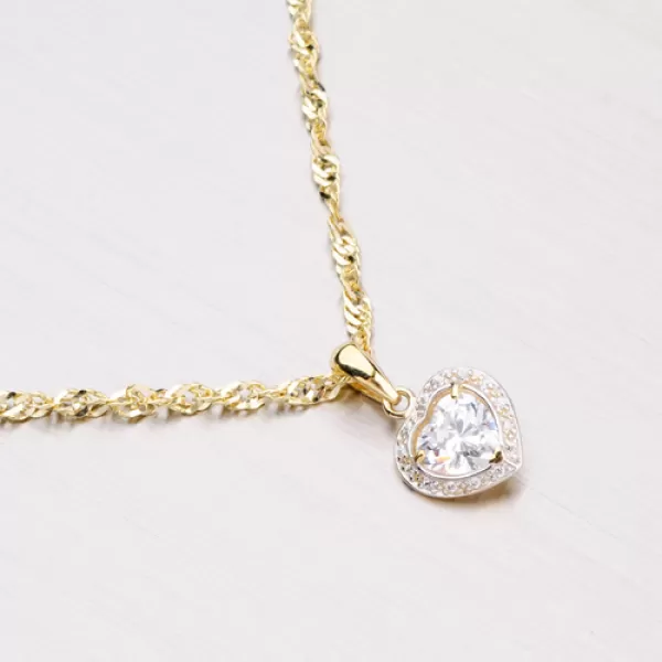 Dámský přívěsek žluté zlato 585 zirkon zářivý DZ1810ZL