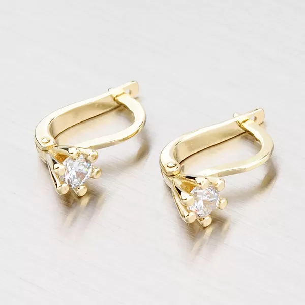 Dámské náušnice žluté zlato 585 zirkon GZ1965Z