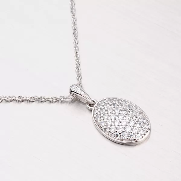 Dámský přívěsek bílé zlato 585 zirkon oslnivý GZ2496B