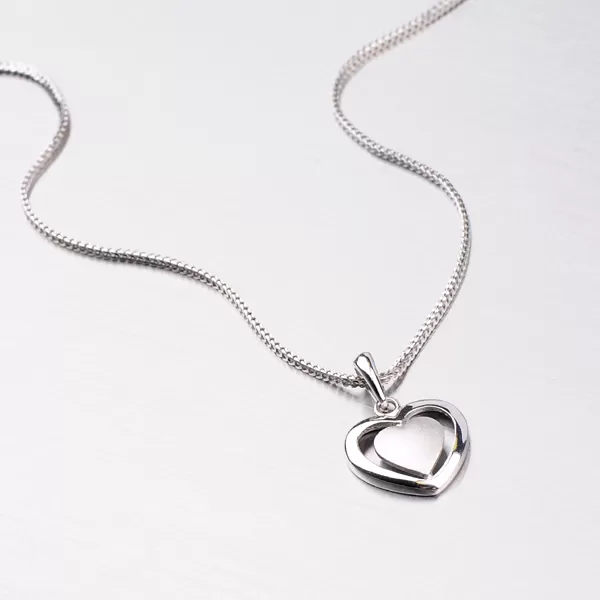 Srdce z bílého zlata DZ1816B