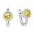 Dámské náušnice bílé zlato 585/1000 přírodní diamant 1.20 ct a citrín GKW47232CIT