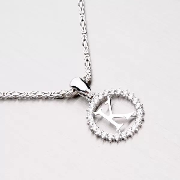 Stříbrné písmenko se zirkony - K MPN5192-K