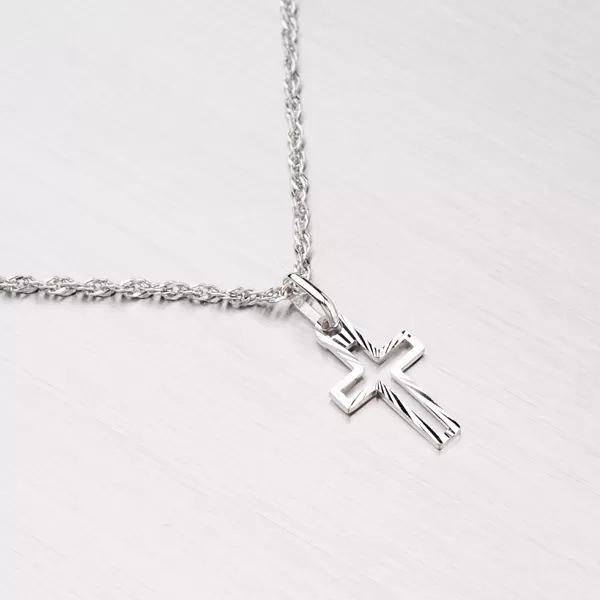 Křížek z bílého zlata 43-2425