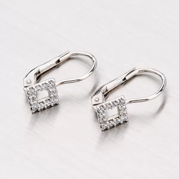 Dámské náušnice bílé zlato 585 zirkon 358-0191